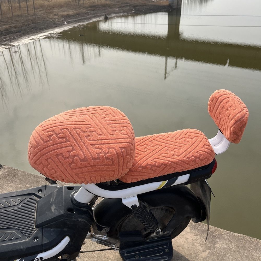 Electric Vehicle Seat Cover, Seat Cushion, Universal for All Seasons, High-Elastic Jacquard Velvet, Full Coverage, New Style, Thickened