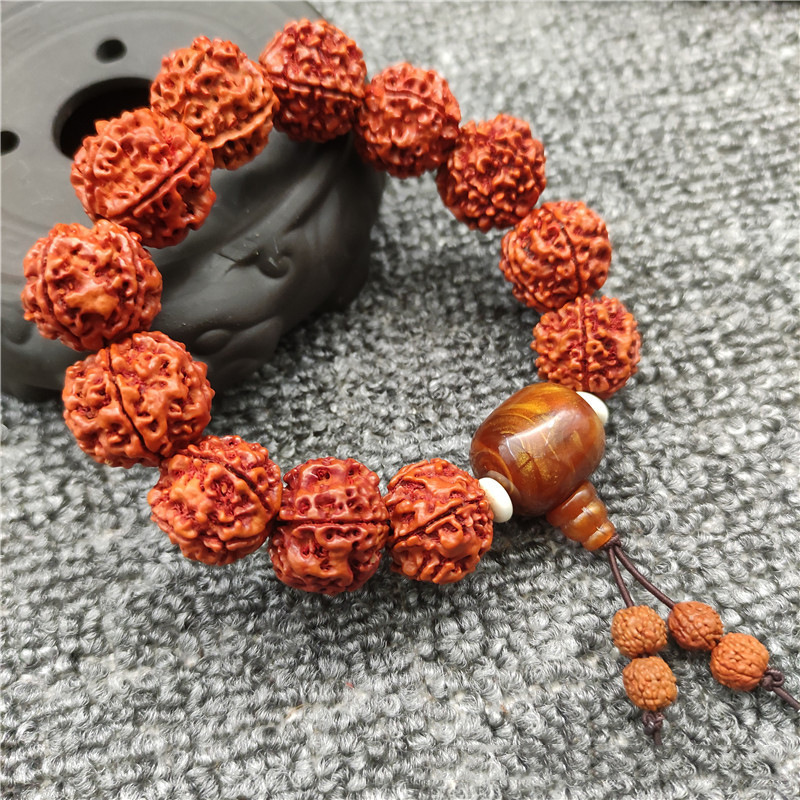Nepal five-petal Diamond Bodhi gold silk Willow bracelet men and women Wenwan Buddha beads single circle beaded jewelry wholesale