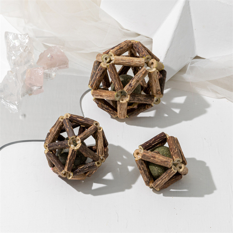 New Exquisite Ball Polygonum Klinum Catnip Ball Bite-resistant Molar Tooth Cleaning Cat Toy Amazon Cat Bite Toy