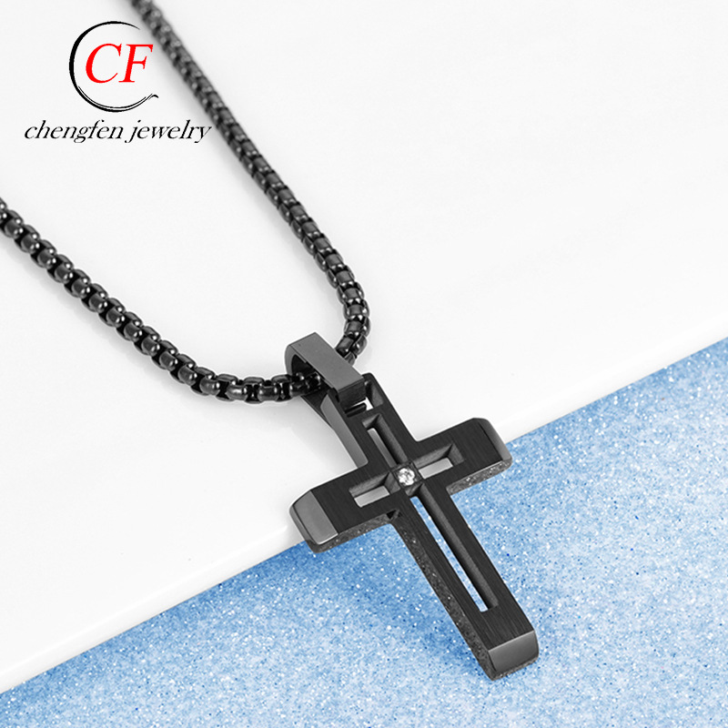 geometric chain for key bag for men and women stainless steel