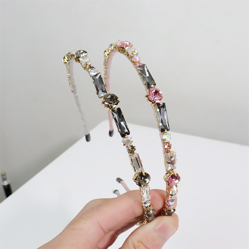 Glam Geometric Alloy Inlay Artificial Crystal Hair Band display picture 4