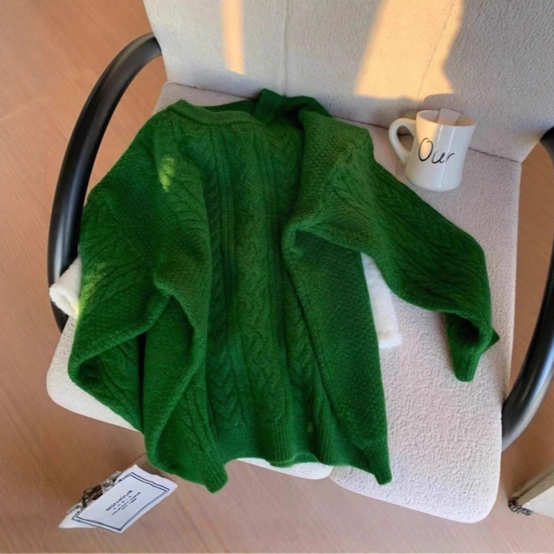 Cross-border Amazon women's sweater 新款麻花针织衫毛衣女装潮|undefined