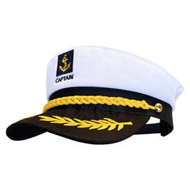 海军帽子男成人游艇陆战队水手帽现货海军上将船长帽