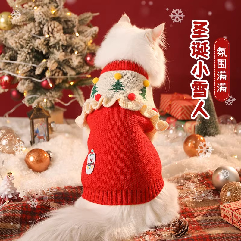 Suéter de invierno de Navidad para gatos, gatos y gatos, invierno caliente para evitar la pérdida de pelo para mascotas, perros, ropa de invierno.