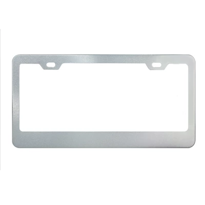 License plate holder/license plate holder: steel aluminum alloy license plate - square-hole-rounded-aluminum-alloy-white