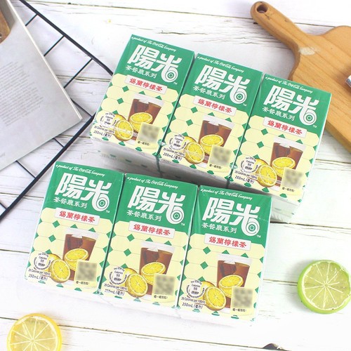 Imported from Hong Kong, Sunshine Ceylon lemon tea drink, after-dinner anti-greasy fruity black tea internet celebrity drink 250ml*6 boxes