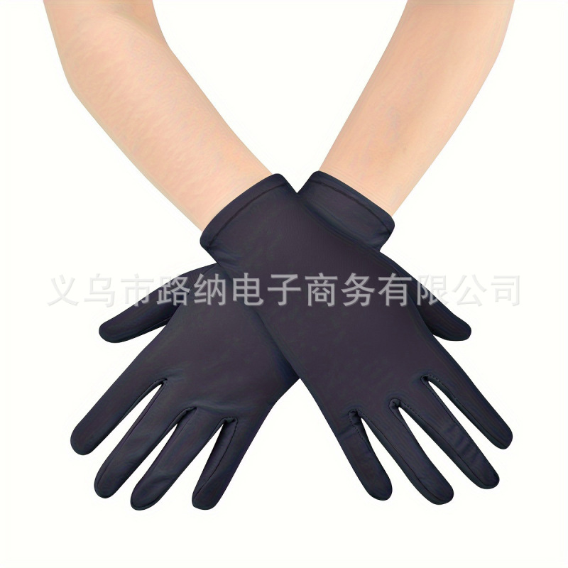 21氨纶手套夏季防晒舞会装饰透气服装拍摄写真道具简约短款手套|undefined