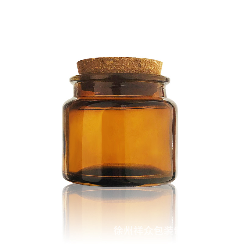 100ml de vidrio marrón gran vela taza de almacenamiento transparente romántico DIY vela hecha a mano fragancia fragancia
