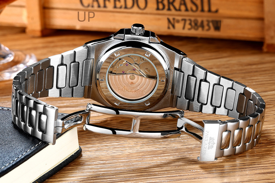 Fully Automatic Mechanical Solid Steel Belt Calendar Luminous Parrot Men's Watch AUTOMATIC WATCH_voghion.com