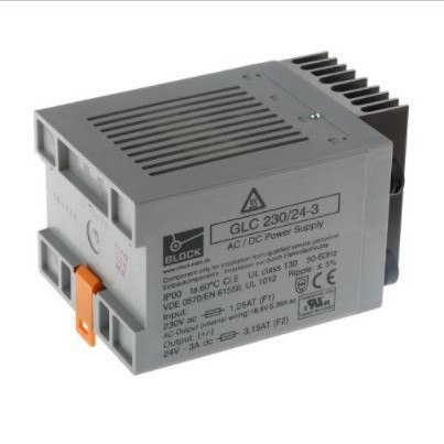 Block电源变压器DIN导轨电源GLC系列额定功率72W电源GLC230/24-3