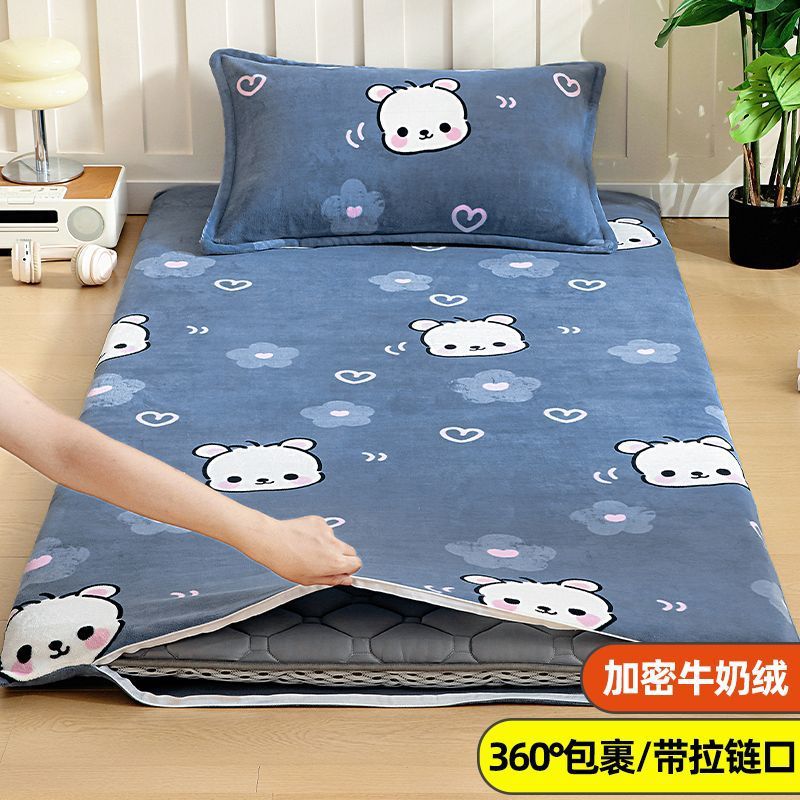 Leche de veludo dormitorio estudiante colchón de coral 90x190 colchón de invierno