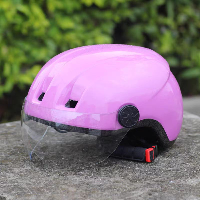 Casco para ciclismo, medio casco cortavientos para hombres y mujeres, gorro de seguridad cálido para adultos, gafas antifrío para bicicleta de montaña