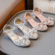 Girls' Semi-Sandals 2025 New Summer Fashion Korean Style Princess Shoes Big Kids Girls Rhinestone Children High Heels