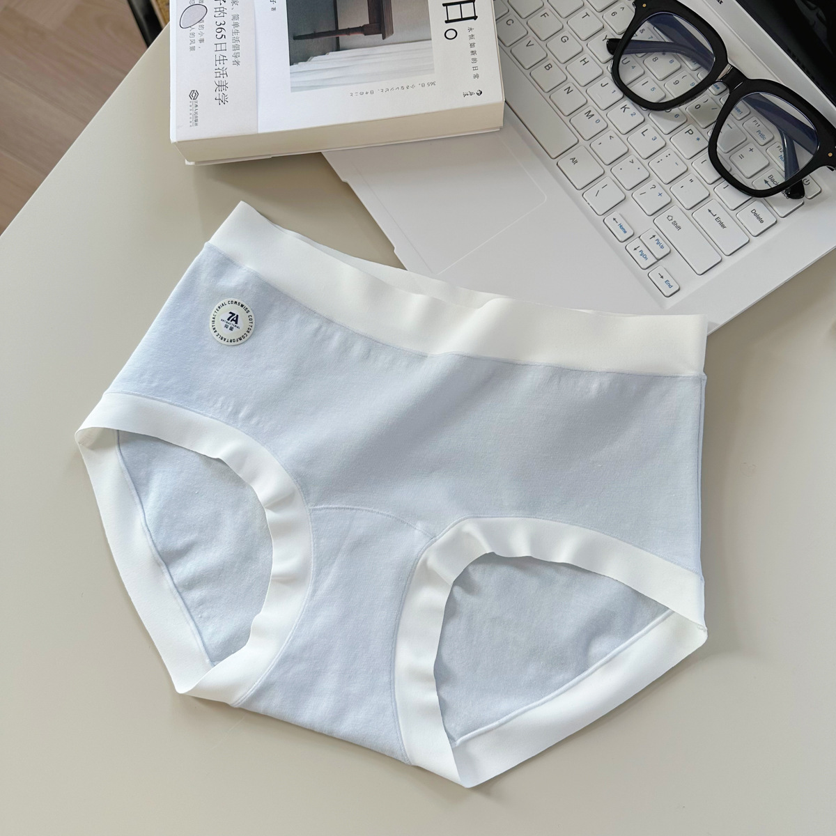 Clase 7A Xinjiang algodón de alta elasticidad sin costuras bolsa grande tridimensional cadera transpirable cintura media entrepierna de algodón puro mujer bóxer triángulo bragas de mujer