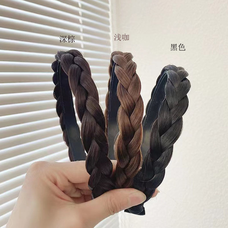 Lazy wig hairband Fishbone braid wig covering hairline hair volume increased cranial top wig hairband hair accessories