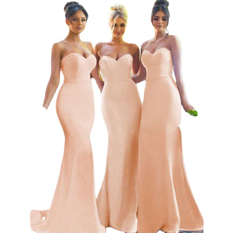 Comercio exterior europeo y americano Amazon AliExpress deseo vestido de noche de las mujeres simple elegante cola de pescado Delgado adelgazar vestido de noche