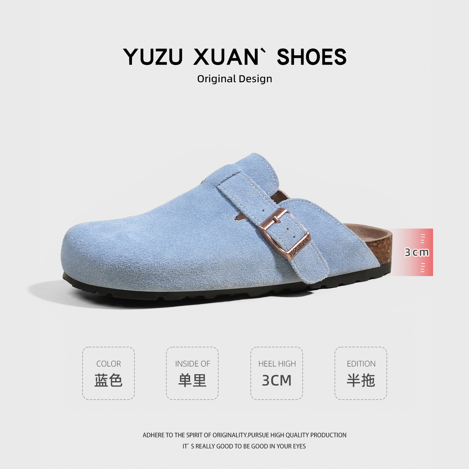 Exportaciones transfronterizas de cuero de vaca con base suave antideslizante al aire libre medio paquete zapatillas de bolken para hombres y mujeres