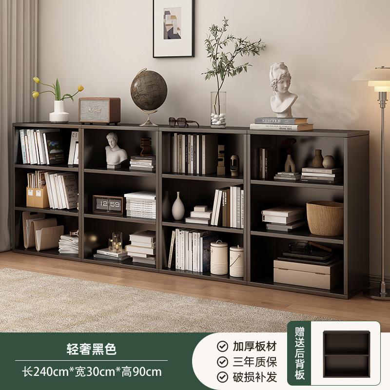 本棚収納キャビネット壁掛け黒格子キャビネットリビングルームロングキャビネット収納ロッカー一体型寝室キャビネットローキャビネット|undefined