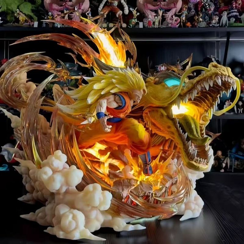 ドラゴンパンチ爆発ドラゴンボール超サイヤ人ドラゴンパンチ超三悟空モデルシーン装飾品フィギュアアニメトレンディなおもちゃ|undefined