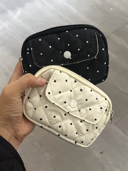 2026 New Small Storage Bag with Cute Polka Dots, High-Value Key Pouch, Ccd Coin and Card Holder, Id, Earphones, Jewelry