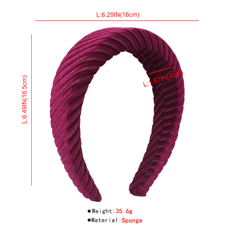 Fashion Solid Color Sponge Headband display picture 12