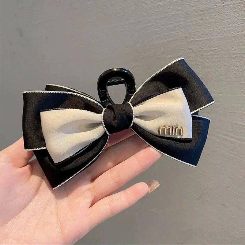 Net red style hair clip female back head bow updo hair clip shark clip hair accessories clip 2023 New ins