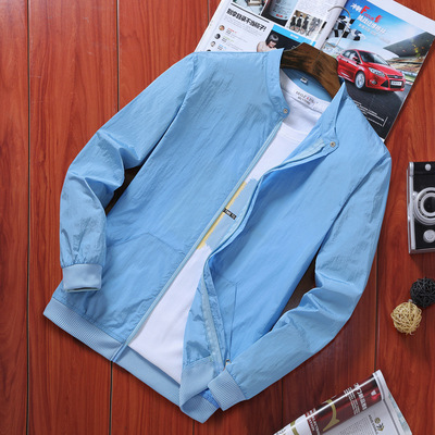 summer new pattern Youth man leisure time Thin section skin outdoors motion Sunscreen Thin section Windbreaker coat
