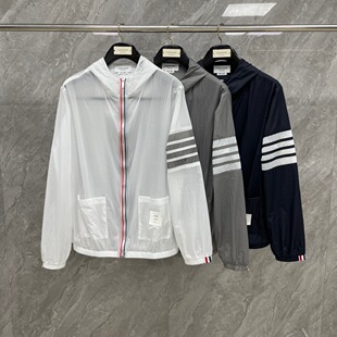 Factory Direct TB Summer New Four-bar Stripe Sun Protection Clothing Skin Clothing Lightweight Slim Jacket Men's and Women's Same Style Fashion