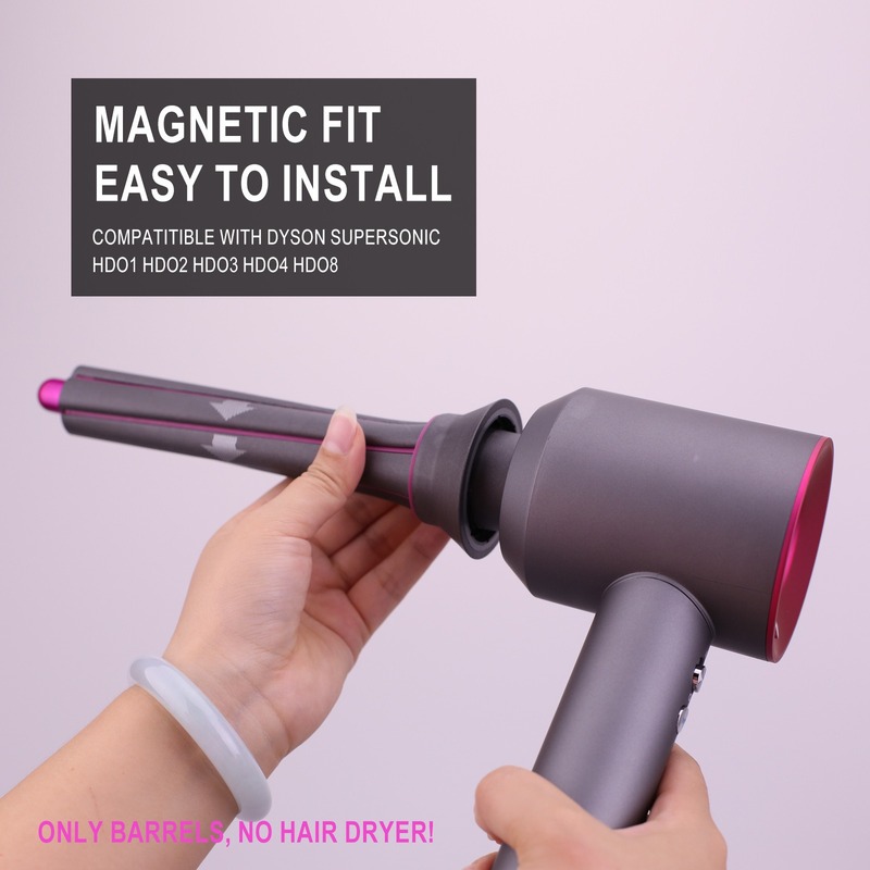 ダイソンヘアドライヤーアクセサリー用アダプター、ロングヘア用カーリングバレル、カーリングアイロン、自動カーリングノズル|undefined