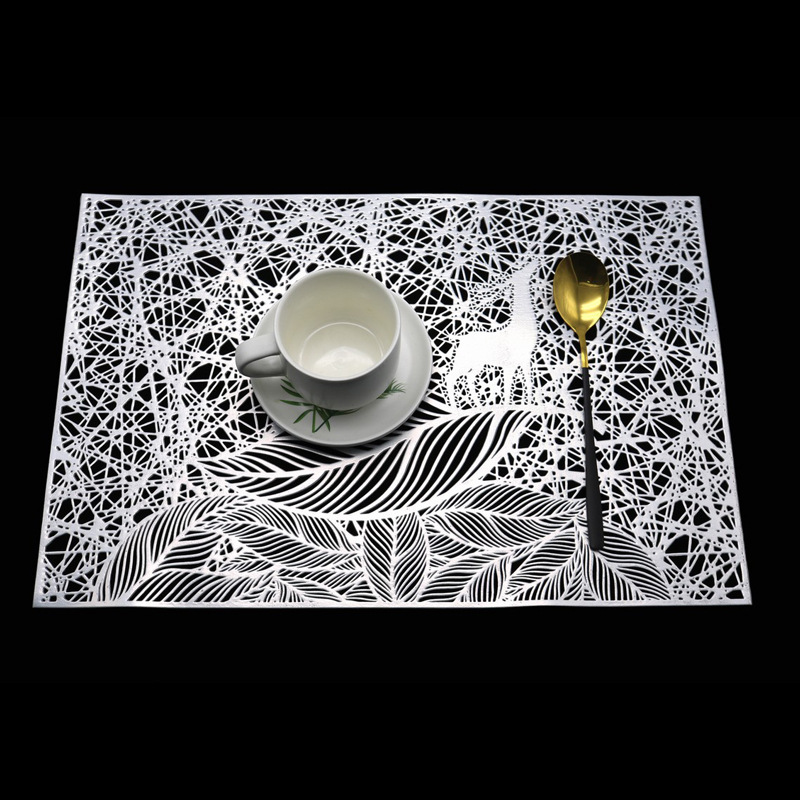 Nueva SERIE DE dorados Teslin placemat estera tazón hotel restaurante occidental mantel espesado aislamiento creativo mantel