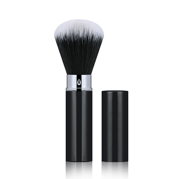 Black retractable brush silver ring-black background with white peak hair 9.2*1.7cm