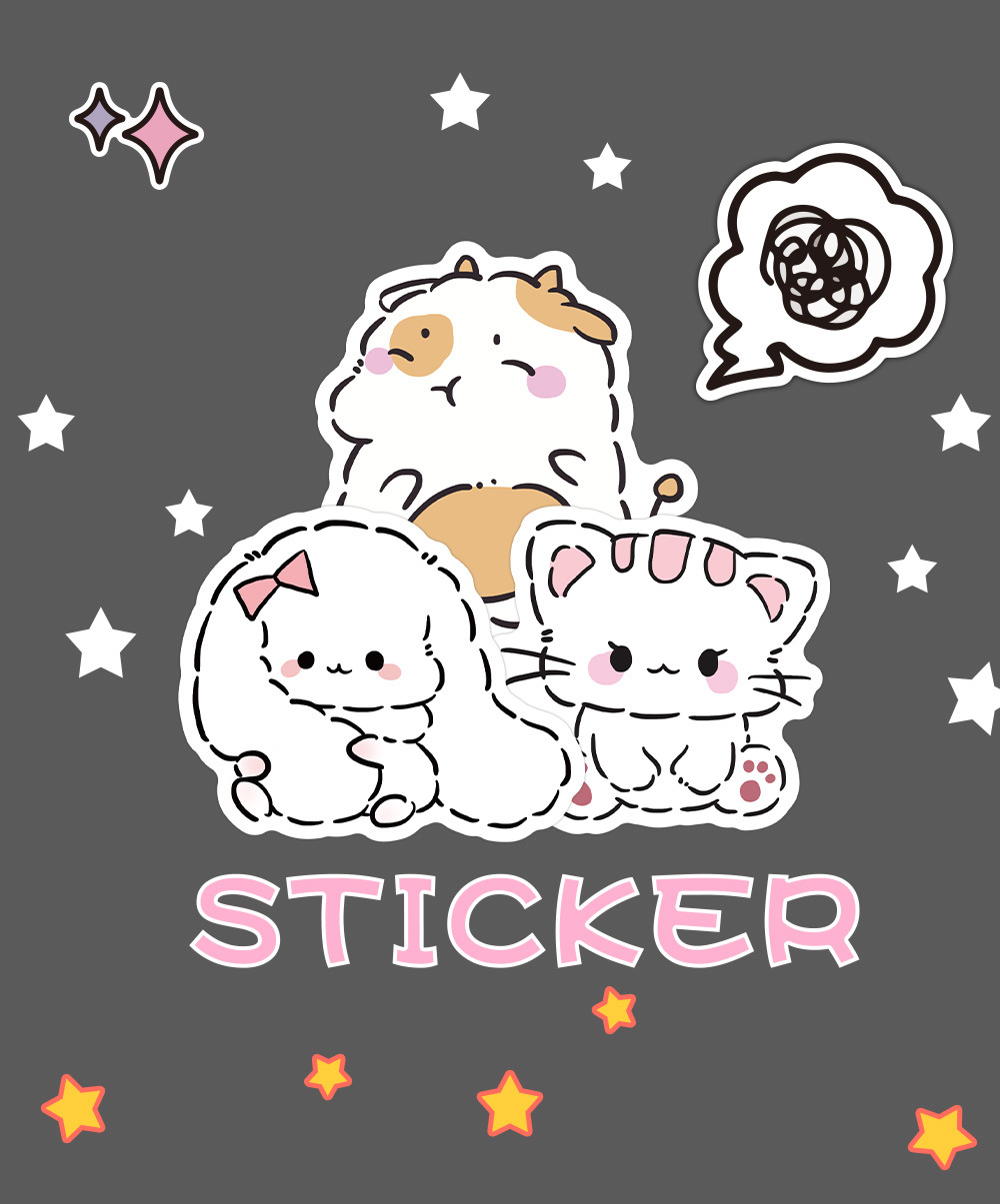 21g Weight Stickers Stationery Type 1 Set Quantity Learning Occasion PVC self-adhesive Material Animal, Cartoon Pattern Cute Style 1 Set Animal Cartoon Learning PVC Self-adhesive Cute Stickers 19