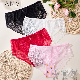 Кружевные хлопковые штаны AMVI — мягкая дышащая высокая талия, акцент на бёдрах, размеры 1XL–4XL
