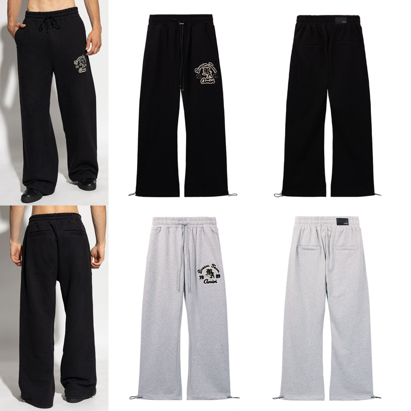 2024 Spring and Autumn New Style A@Mi Towel Embroidered Letter Casual Pants Unisex Wholesale Dropshipping
