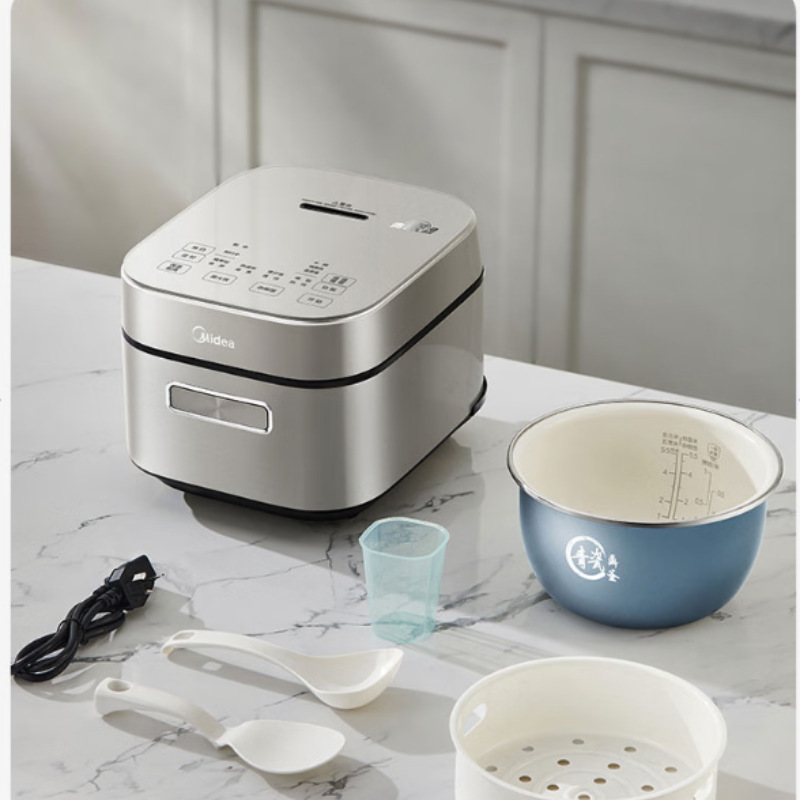 美的电饭煲0涂层家用3L不锈钢无涂层内胆IH加热智能电饭煲HC3050S|undefined