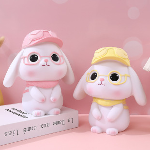 Cross-border hot selling Bunny piggy bank anti-fall cute piggy bank for boys and girls Children's Day gifts