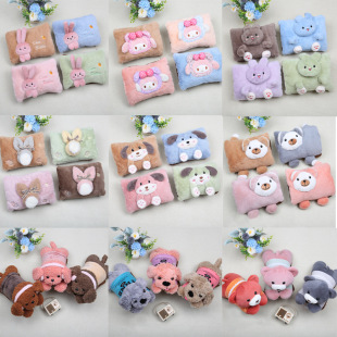 Cartoon Plush Rechargeable Hot Water Bottle Cover, Safe and Explosion-Proof Electric Warmer, Double Handle, Removable and Washable Hand Warmer, Baby Warmer