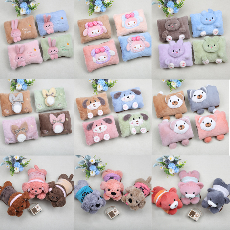 2025新款充电热水袋 可爱卡通毛绒暖手宝双插手电暖宝电热水袋