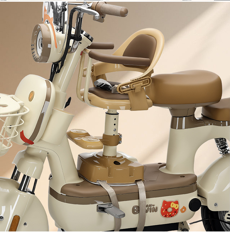New Electric Vehicle Child Seat with Front-Mounted Pedal, Battery-Powered, Suitable for Babies and Infants, Can Be Used as a Seat or a Stool, with Adjustable Height