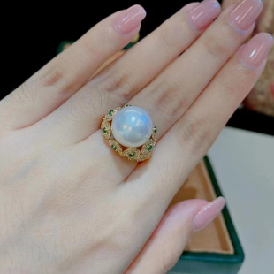 �İ�������ĸ�G��ָŮ�_���18k�ʯinsС����ʽ�͹�ʳָ�hֱ����