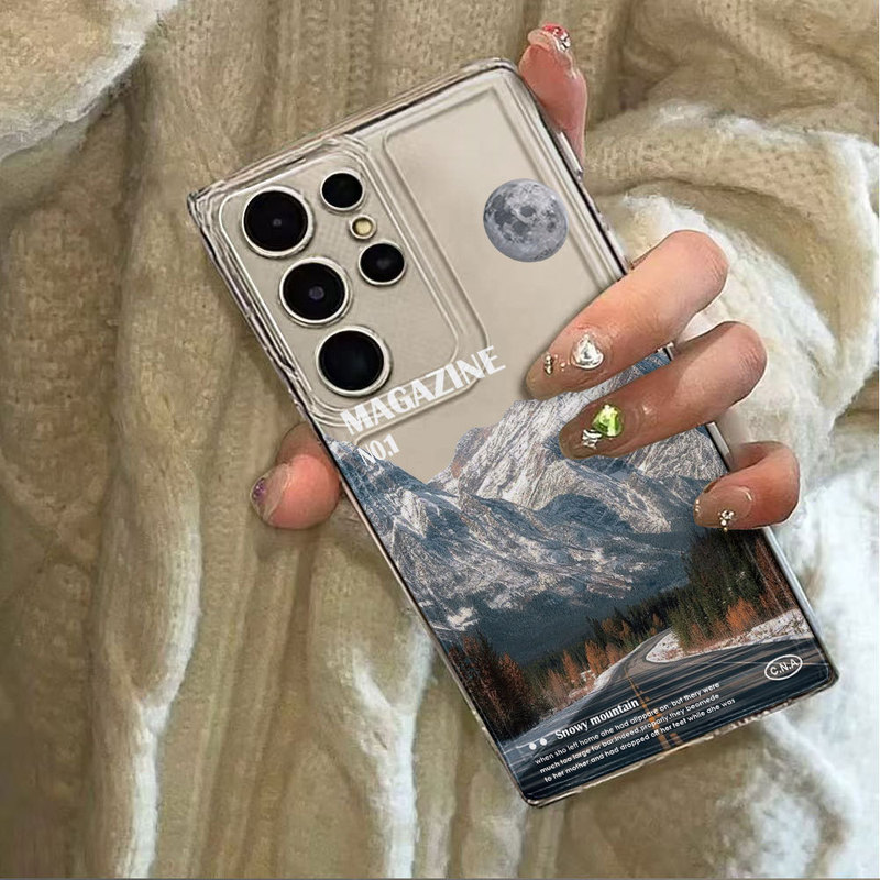 Snow Mountain Highway Suitable for Samsung Galaxy S25 Phone Case Samsung A73 Full Cover Note20 Transparent A70