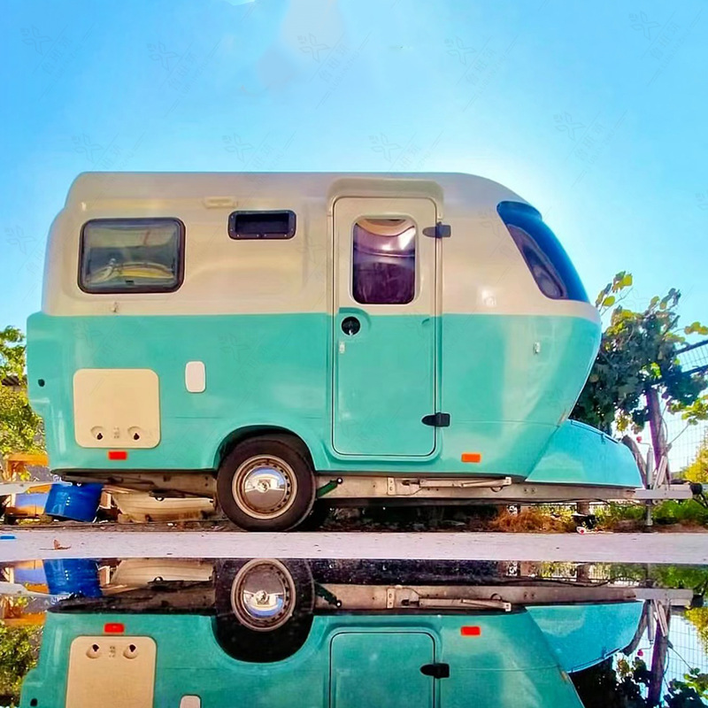 Caravan de campamento de doble color, barracas de turismo cultural, hamburguesas de sushi, caravan de comida, complejo rural, caravan de helado
