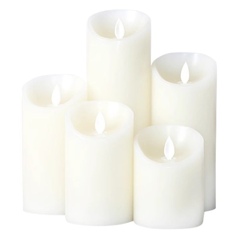 Vela electrónica LED con batería recargable, simulación de parafina, oscilante, con control remoto, luz decorativa falsa para cumpleaños