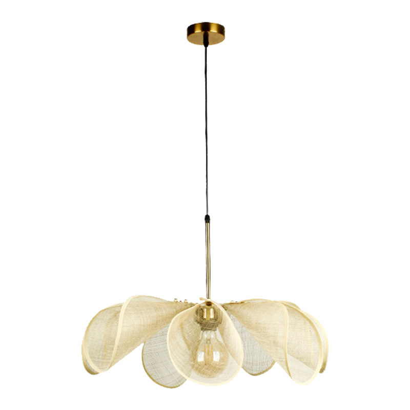 Lámpara de viento de crema francesa nórdica simple comedor sala de estar dormitorio estilo japonés arte antiguo alto sentido de la luz floral