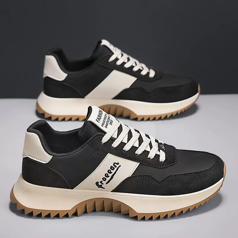 Для Forrest Gump shoes мужчин осенью круглым носком дышащие тканевые повседневные туфли цветовой подбор стильные туфли с мягкой подошвой нескользящие спортивные кроссовки для бега