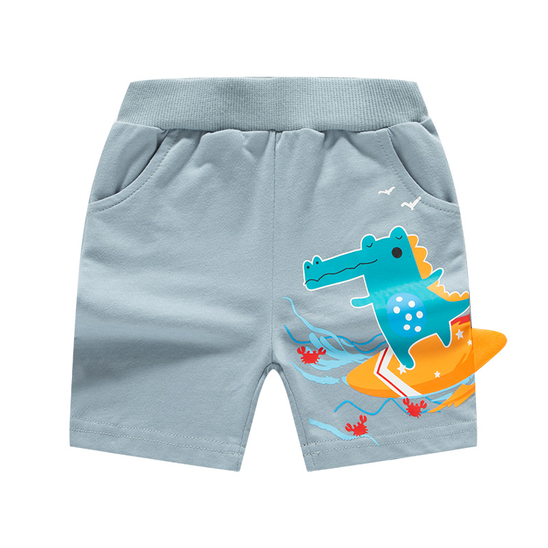 Pantalones cortos para niños verano estilo occidental pantalones casuales pantalones para niños bebé verano estilo coreano dibujos animados tiburón ropa para niños entrega image 16