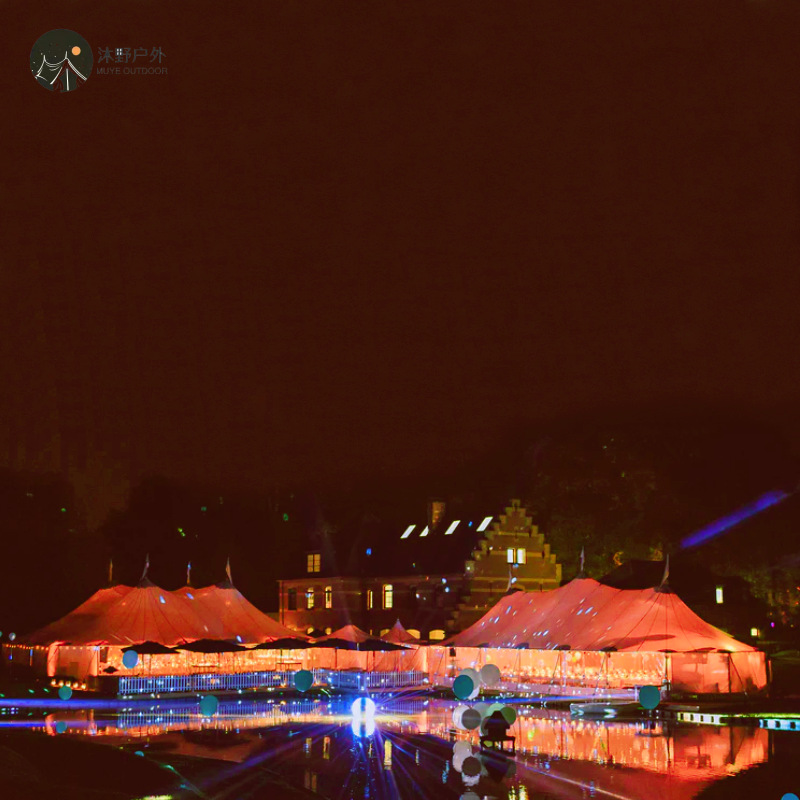 Estructura de membrana sombrilla paisaje tensión de membrana residencial tienda de campo escénico resort camping al aire libre estructura de membrana invernadero