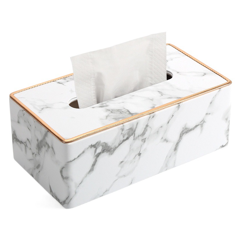 Mármol textura luz lujo servilleta tejido caja hotel restaurante cuero tejido caja hogar tejido caja cartón en stock