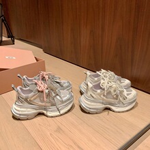 【sheii苏茵茵】长高75mm~双层厚底增高格雷系休闲运动鞋女老爹鞋