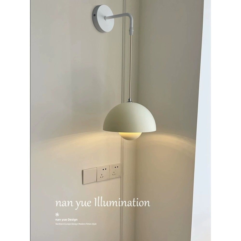 Bóveda de cama de dormitorio, lámpara de pared, protección ocular, sala de estudio, pared de fondo, nórdico, ambiente de estilo crema francés minimalista moderno